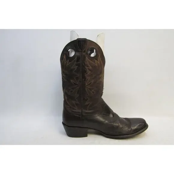 Ariat Mens Size 12 D Brown Leather Buckaroo Stockman Cowboy Western Boots